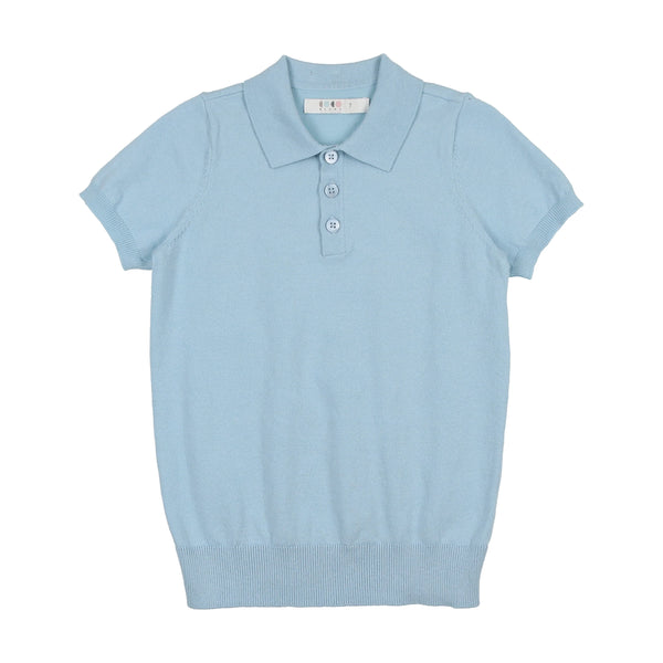 Coco Blanc Pale Blue Boys Knit Polo