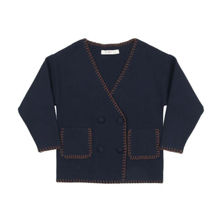 Coco Blanc Navy Double Breasted Sweater