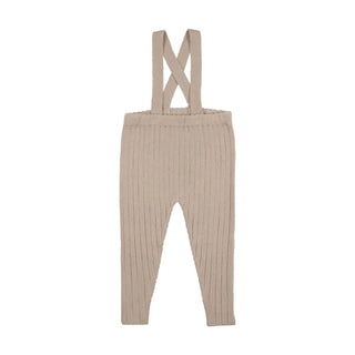 Coco Blanc Oatmeal Knit Overalls