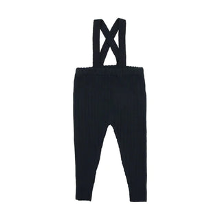 Coco Blanc Navy Knit Overalls