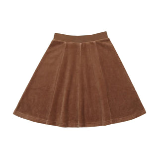 Coco Blanc Brown Velour Panel Skirt