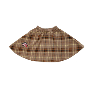 Coco Blanc Plaid Flare Skirt