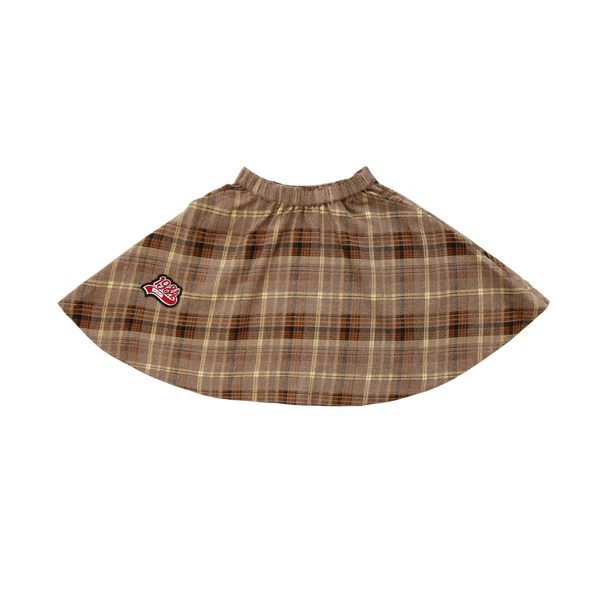 Coco Blanc Plaid Flare Skirt