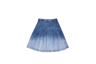 Crew Kids Blue Denim Ombre Pleated Skirt