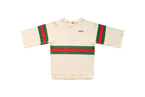 Crew Kids Waffle Stripe Top Red/Green