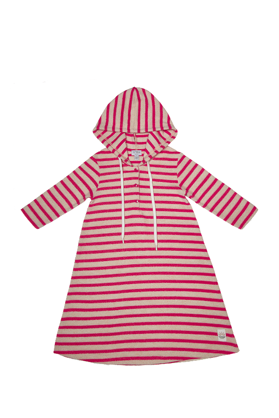 Crew Kids Pink Terry Stripe Dress