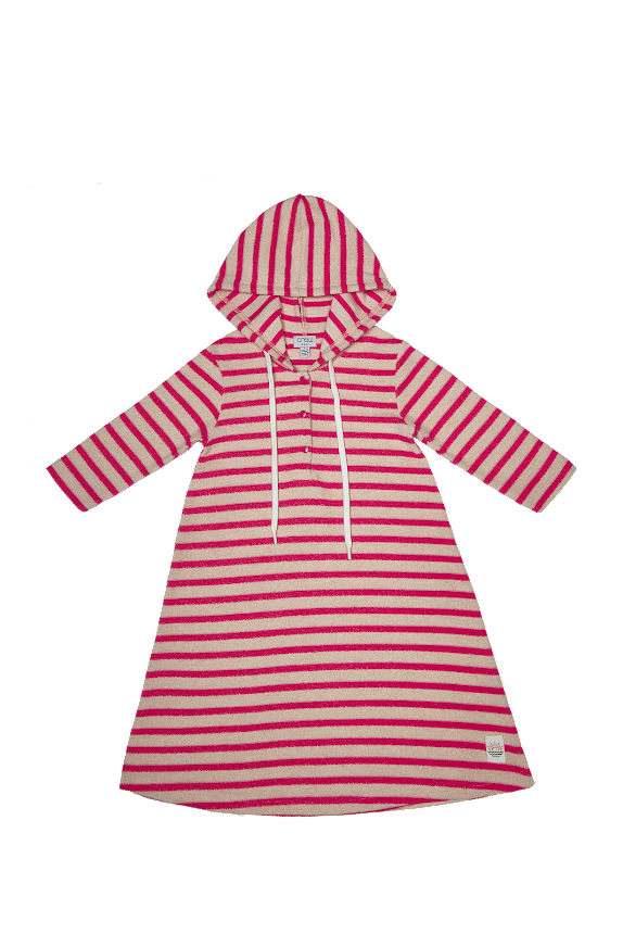 Crew Kids Pink Terry Stripe Dress | Sugar and Spice Children's Boutique