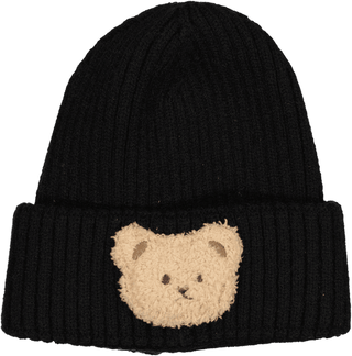 Dacee Black Hat with Oatmeal Teddy
