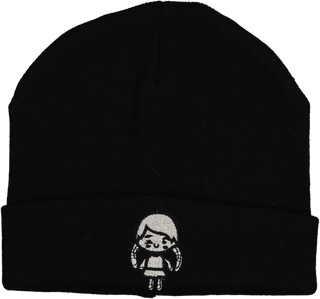 Dacee Black Embroidered Doll Hat