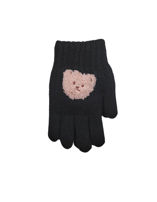 Dacee Black Gloves with Oatmeal Teddy