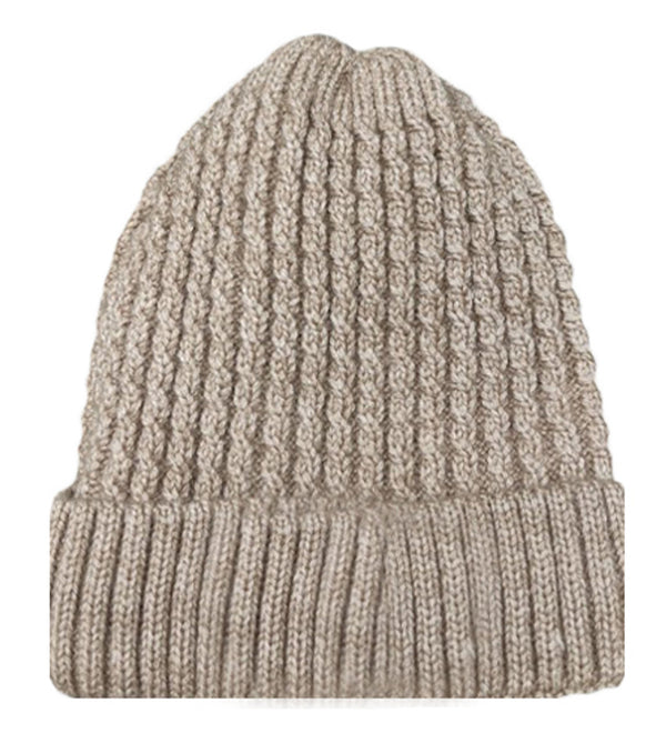 Dacee Oatmeal Solid Cable Hat
