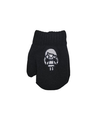 Dacee Black Embroidered Doll Mittens