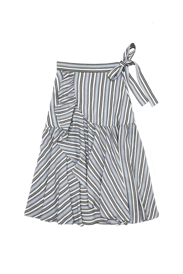 Elle Oh Elle Lillian Skirt in Blue Stripes