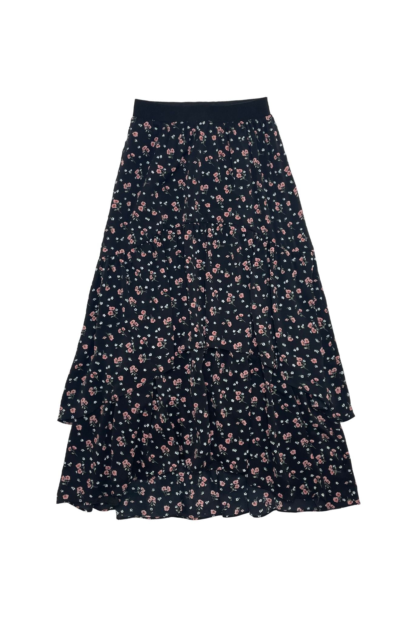 Elle Oh Elle Layered Skirt in Pink Flowers | Sugar and Spice Children's ...