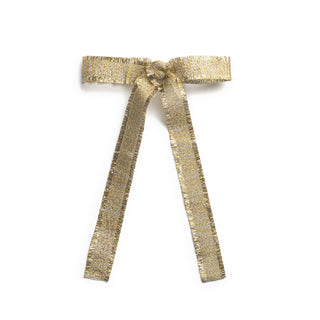 Halo Dahlia Deconstructed Grosgrain Ribbon Bow in Gold
