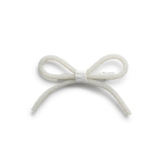Halo White Sprinkle Pearl Bow Clip
