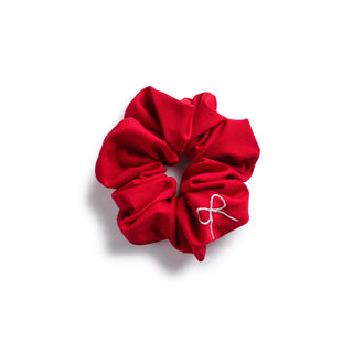 Halo Marshmallow Signature Bow Scrunchie in Red
