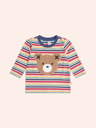 Hux Furry Huxbear Long Sleeve Top Vintage Stripe in Multi
