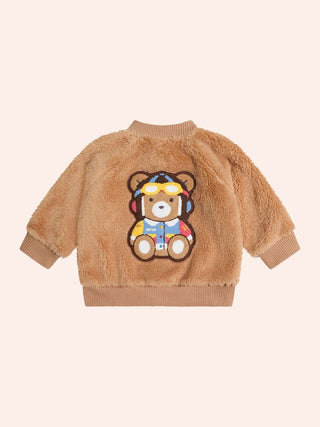 Hux Pilot Huxbear Fur Jacket in Caramel