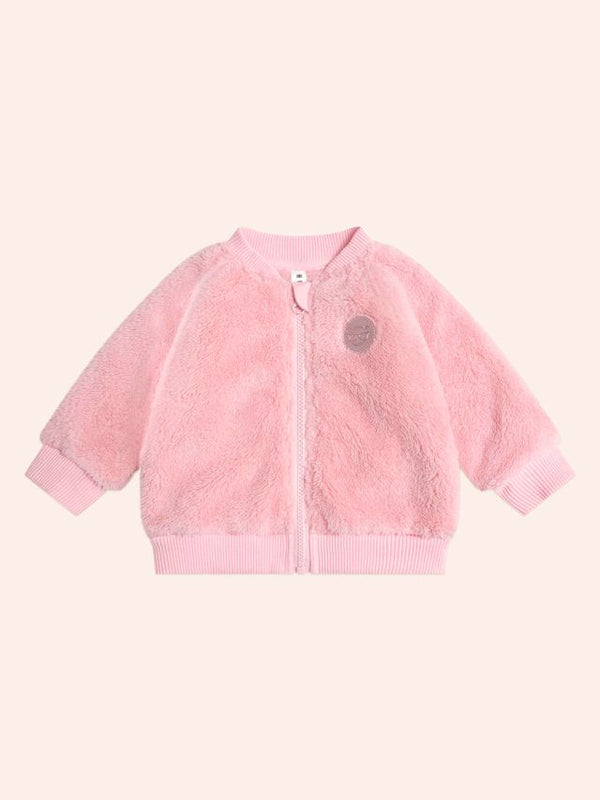 Hux Cherry Pie Fur Jacket in Apricot