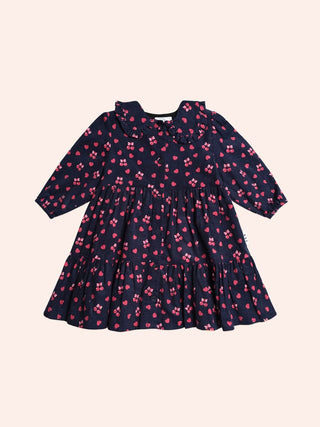 Hux Cherry Pie Tiered Dress Cord in Indigo
