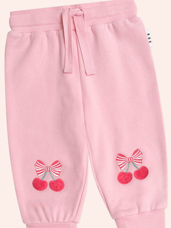 Hux Cherry Pie Track Pants in Apricot