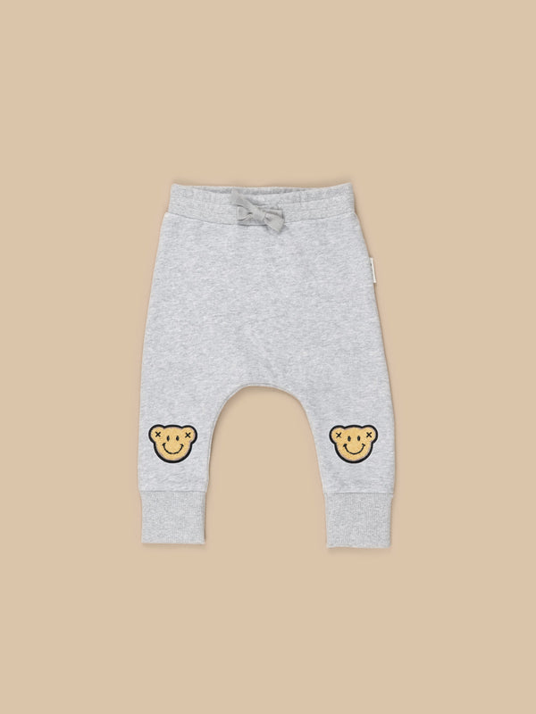 Hux Grey Smile Bear Drop Crotch Pant