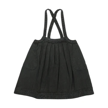 Kin and Kin Black Denim Pinafore Dress