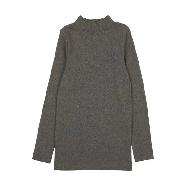 Kin and Kin Heathered Grey Mock Turtleneck