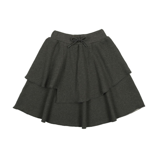 Kin and Kin Heathered Grey Layered Skirt