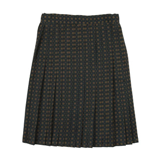 Kin and Kin Navy Printed Pleated Skirt