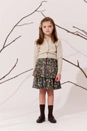 Klai Krinkle Velvet Skirt in Green