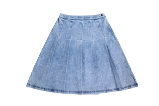 Crew Kids Light Blue Denim Box Pleated Skirt