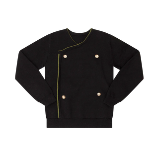 KLAI Black Double Breasted Sweater