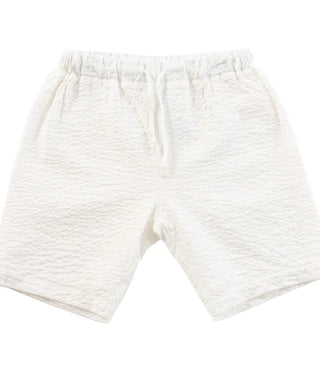KIPP White Seersucker Shorts