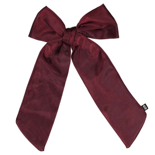 Knot Burgundy Satin Long Bow