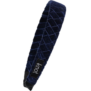 Knot Navy Velvet Trim Headband