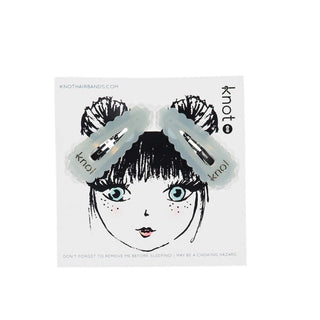 Knot SCALLOPED SNAP CLIP SET // SKY BLUE