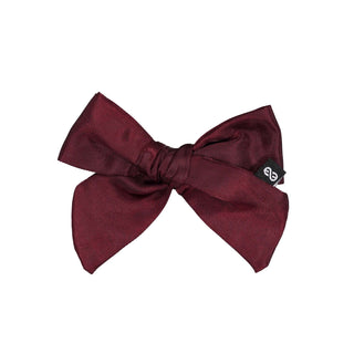 Knot Burgundy Satin Petite Bow