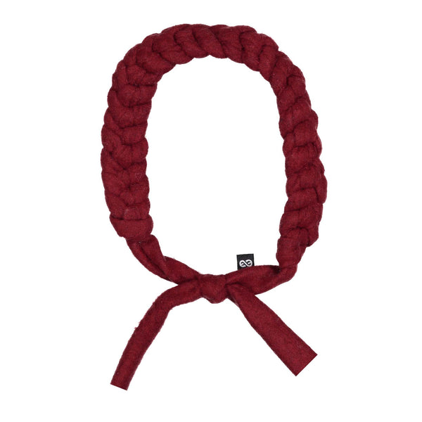 Knot Burgundy Woolen Braid Band