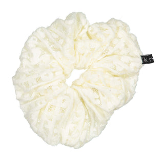 KNOT Cream Floral Knit Scrunchie