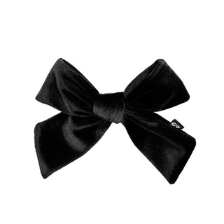 Knot Black Velveteen Bow