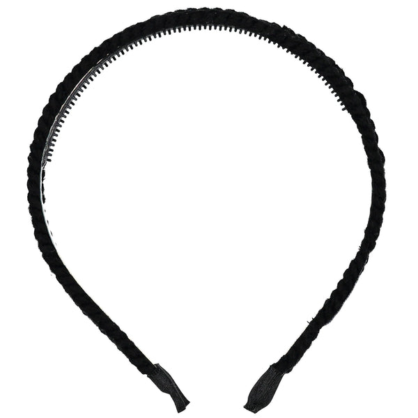 KNOT Black Crochet Headband