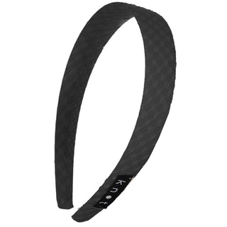 Knot Seersucker Headband in Black
