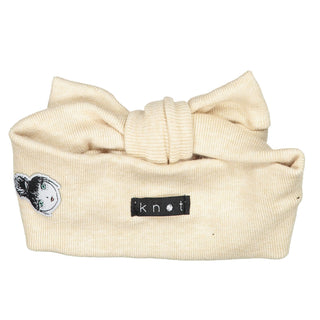 KNOT Cream Knitted Bow Headwrap