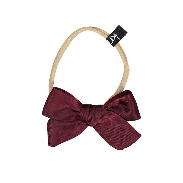 Knot Burgundy Satin Bow Band