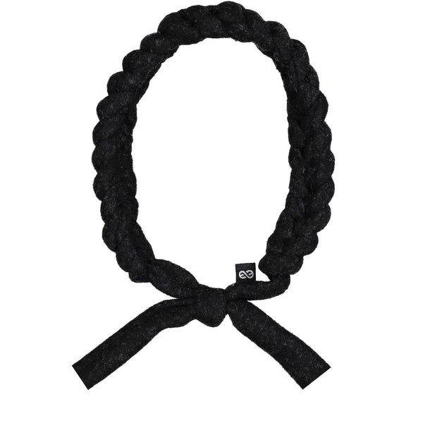 Knot Black Woolen Braid Band