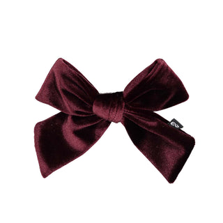 Knot Burgundy Velveteen Bow