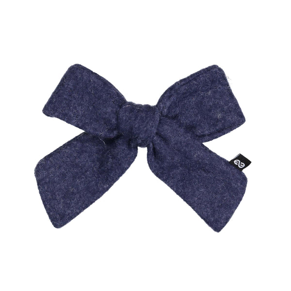 Knot Navy Woolen Bow