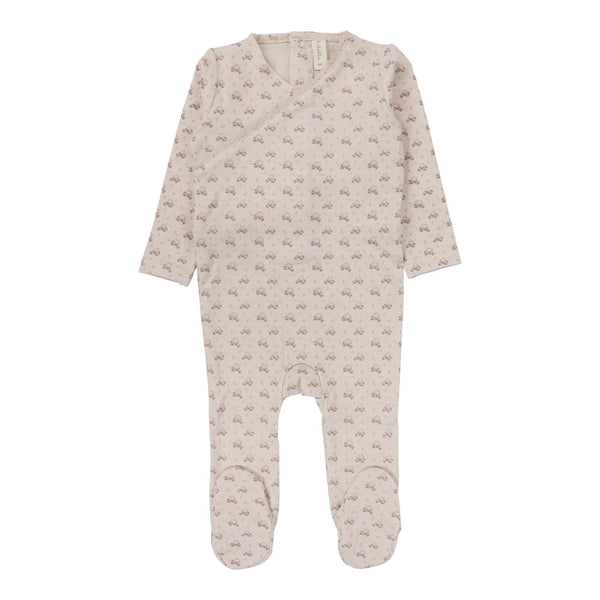 Lilette Natural/Mauve Dotty Florette Footie